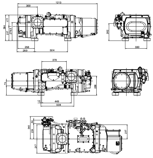 莱宝DRYVAC DV650r干式螺杆真空泵尺寸图