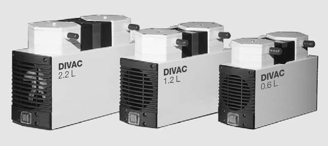 莱宝DIVAC 0.6 L、1.2 L、2.2 L双级膜片真空泵